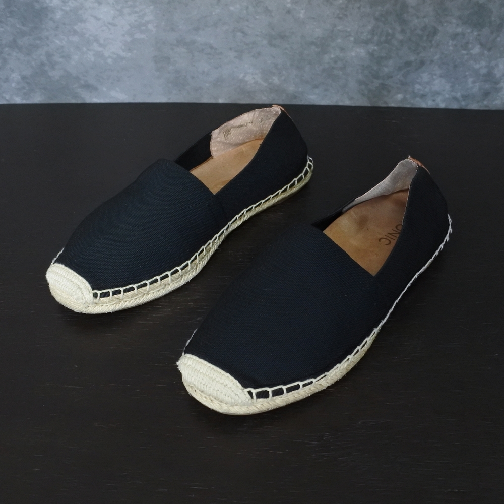 Vionic Women's Valeri Espadrille Black Flats Casual Shoes Size 8